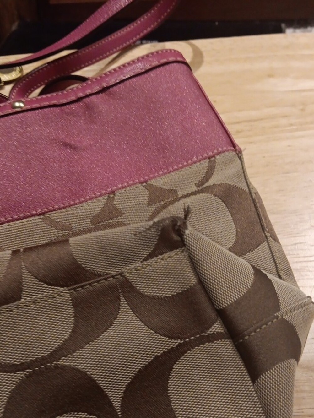 Vintage 2008 Coach Signature Stripe Floral Appliqué Tote Bag – Style 12204 (Rare - Picture 3 of 6